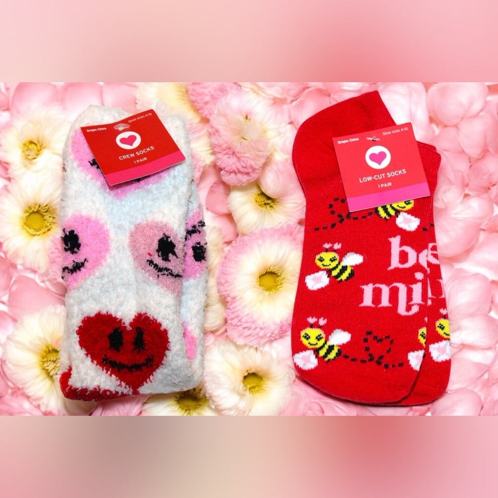 Two Pair of Valentine’s Themed Socks - NWT